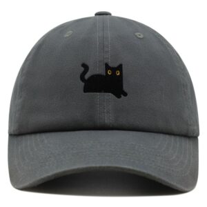 Embroidered Black Cat Hat